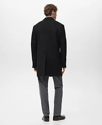 Mango Men's Lightweight Wool Coat