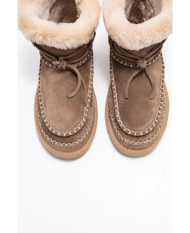 Forever & Always Women's Shoes Jorel Leather Fur Lined Ankle Boot.