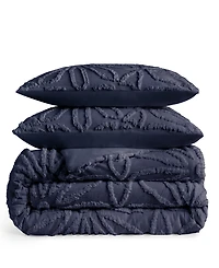 Peri Home Chenille Medallion 3-Pc. Duvet Cover Set, Full/Queen