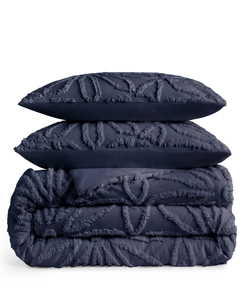 Peri Home Chenille Medallion 3-Pc. Duvet Cover Set, King