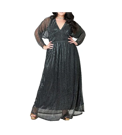 Smak Parlour Plus Faux Wrap Maxi Dress