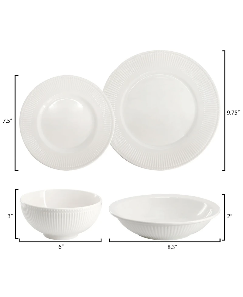Elama Kate 16-Pc. Dinnerware Set, Service For 4