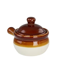 Elama French Onion Long Handle Soup Bowls, Set of 4, Service For 4