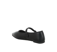 London Rag Iker Classic Denim Pin Buckle Womens Ballerinas