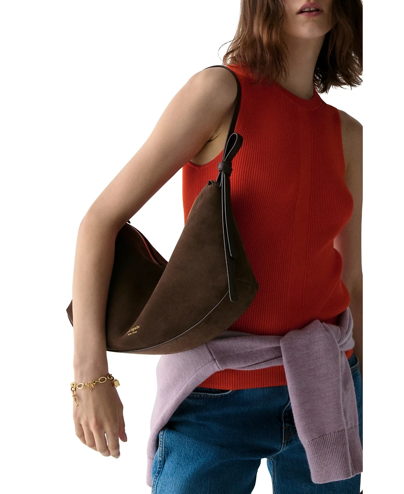 kate spade new york Loop Suede Large Shoulder Bag