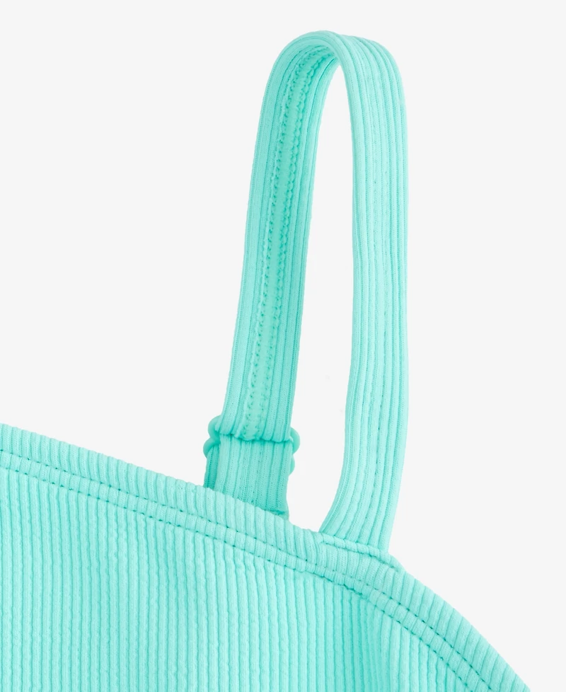 Epic Threads Big Girls' Xs-xl Ribbed Asymmetrical Two-Piece Swimsuit, Macy's Exclusive