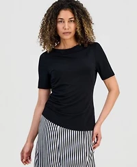 I.N.C. International Concepts Petite Ruched Top Striped Midi Skirt Macys Exclusive
