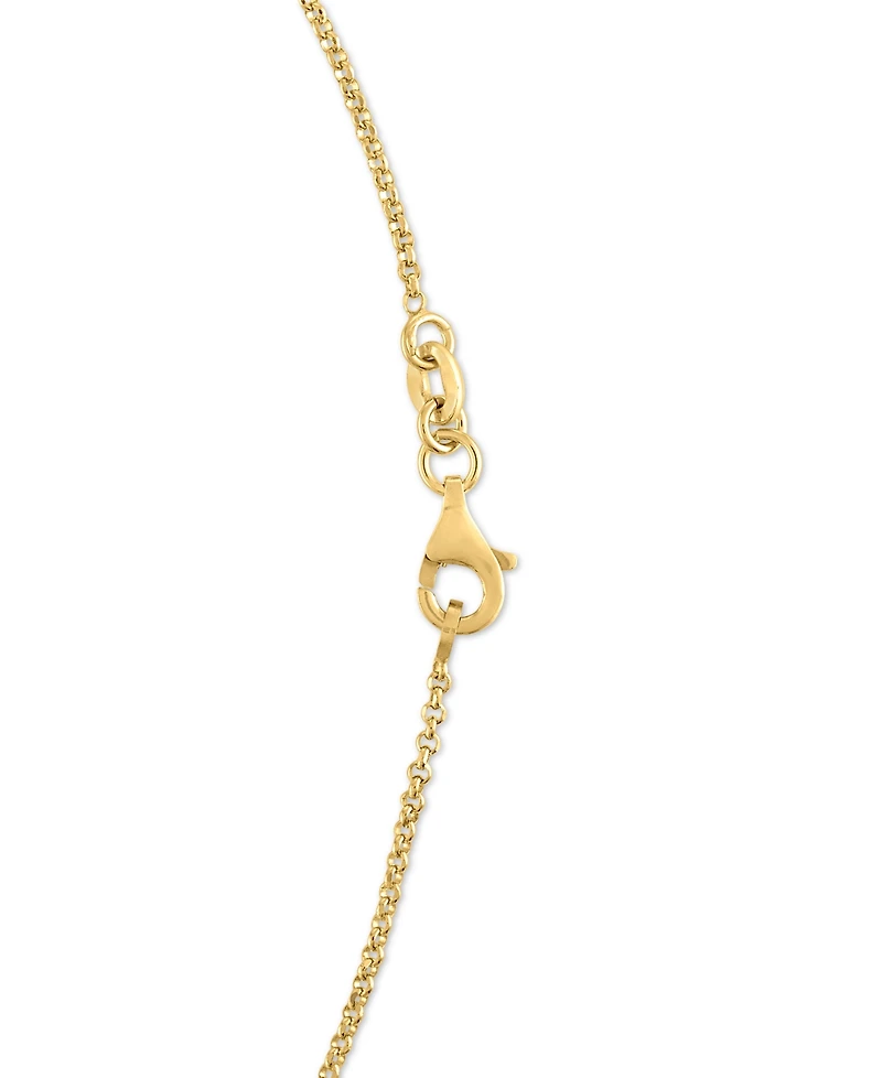 Macy's Garnet (2-3/8 ct. t.w.) Polished Heart Lariat Necklace in 14k Gold Over Sterling Silver (Also Available in Citrine)