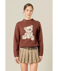 English Factory Women's Teddy Bear knit