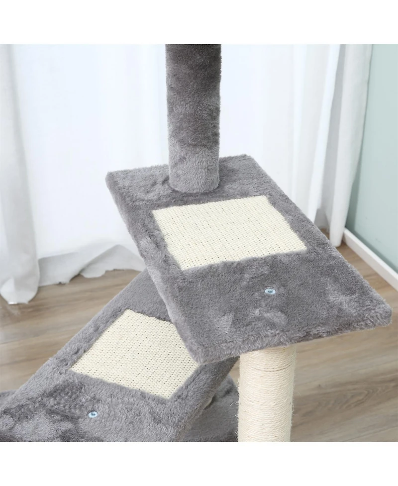 Aostirmotor 40" 5-Level Revolving Stair Cat Tree with Play Center and Resting Perch