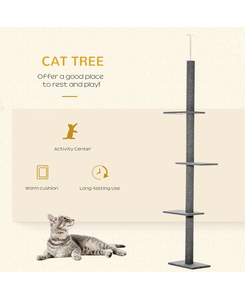 Aostirmotor Cat Tree with with Sisal-Covered Scratching Posts