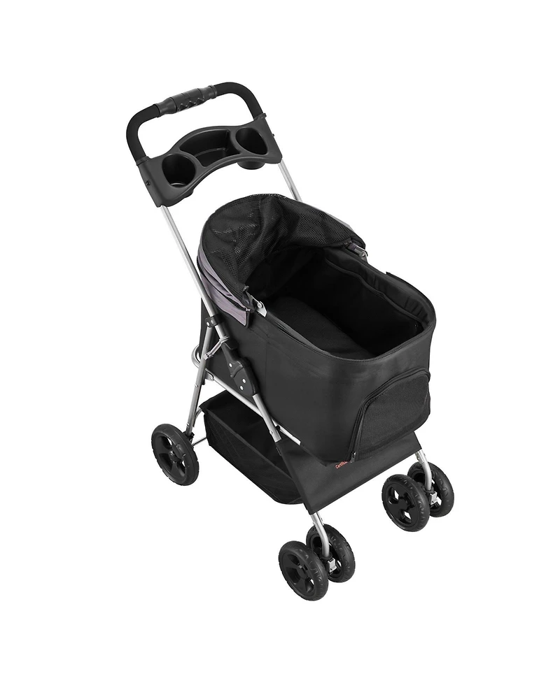 Cozito 4-Wheel Foldable Pet Stroller with Detachable Carrier, Holds up to 35 lbs