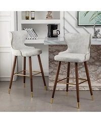 Streamdale Furniture Elegant Mid-Century Barstools with Button Tufted Backs
