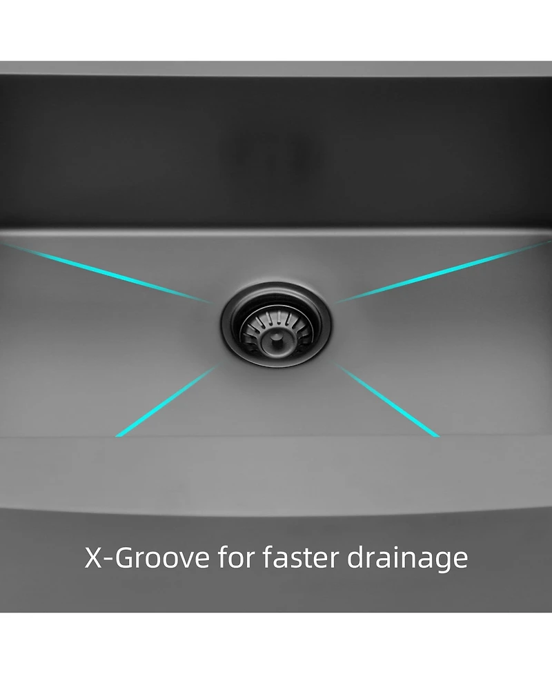 flynama 33x21x10inch Farmhouse Apron Single Bowl Kitchen Sink Stainless Steel