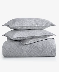 Charter Club Lattice Medallion Gray 3-Pc. Comforter Set