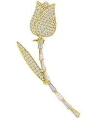 Macy's Cubic Zirconia Tulip Pin Brooch