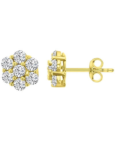 Macy's Cubic Zirconia Micro Pave Cluster Stud Earrings