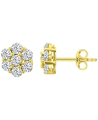 Macy's Cubic Zirconia Micro Pave Cluster Stud Earrings