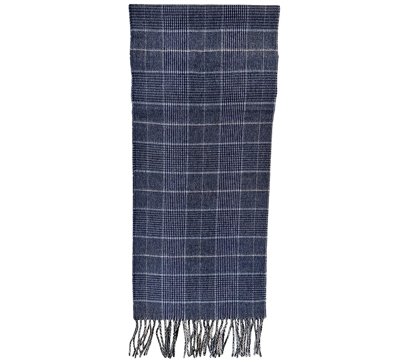 V. Fraas Men's Prince of Wales Plaid Scarf