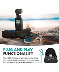 Movo Edge-op-Duo Dual Wireless Lavalier Microphone for Osmo Pocket 1 and 2