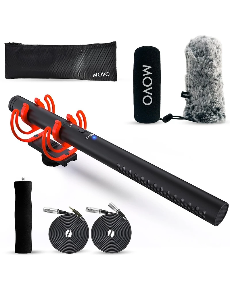 Movo X3-ii 11-inch Xlr Supercardioid Shotgun Condenser Microphone for Camera