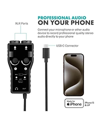 Movo iPhone 15/16 Usb-c Podcast Equipment Bundle Compatible with iPhone 15/16, iPad-Pro (Usb-c)