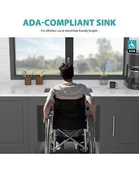 flynama 30x18x5.5inch Ada Compliant Kitchen Sink Undermount Stainless Steel Single Bowl 16 Gauge