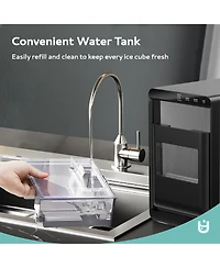 Euhomy 45-lb Per Day Nugget Ice Countertop Portable Ice Maker with 2lb Capacity and Auto-Cleaning