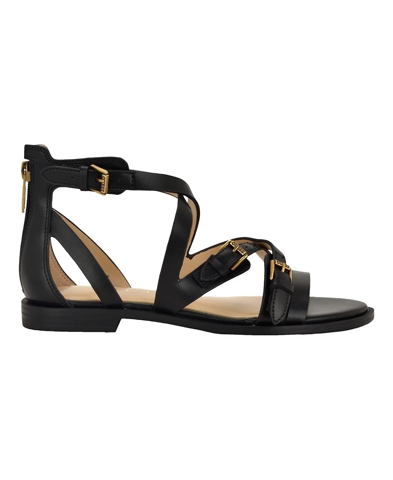 Guess Women's Yaris Strappy Buckled Gladiator Sandals