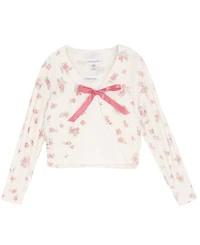 Rare Editions Girls' 7-12 Floral Printed Cardigan and Cami, 2-Piece Set