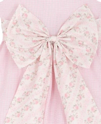 Rare Editions Girls 2T-6X Seersucker Round Neck Dress and Bag, 2-Piece Set