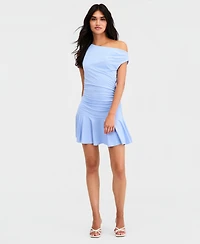 Bar Iii Women's Ruched Ruffle-Skirt Dress, Macy's Exclusive
