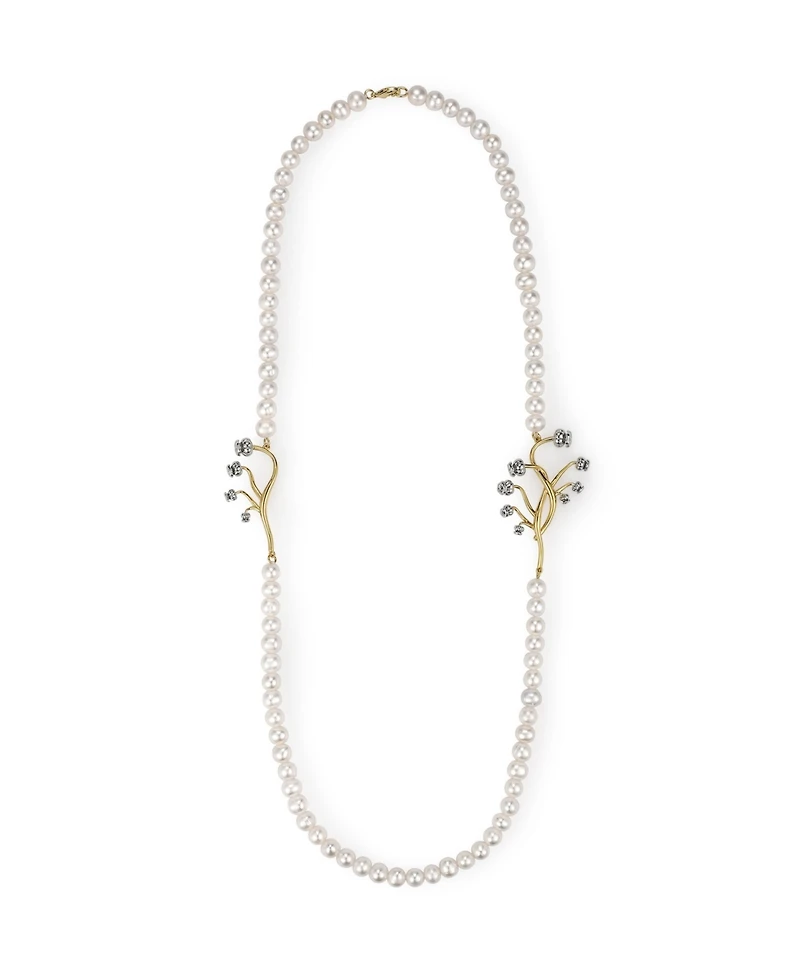 Retro Chic Lily of the Valley Pearl Necklace