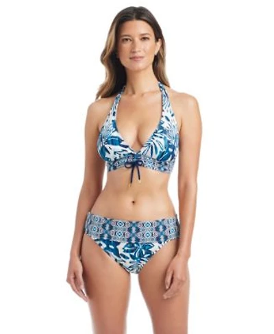 Bleu By Rod Beattie Womens V Neck Swim Top Full Coverage Hipster Bottoms