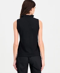 Anne Klein Women's Sleeveless Ruffled-Neck Top