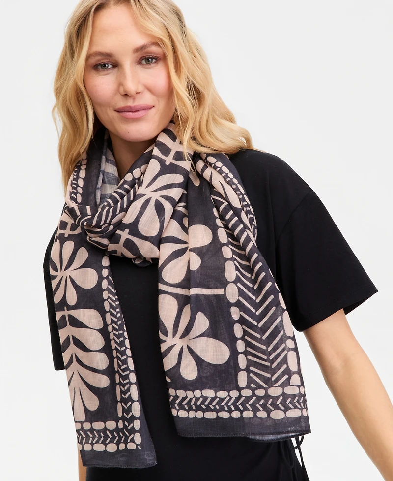 I.n.c. International Concepts Graphic Palm Wrap Scarf, Macy's Exclusive
