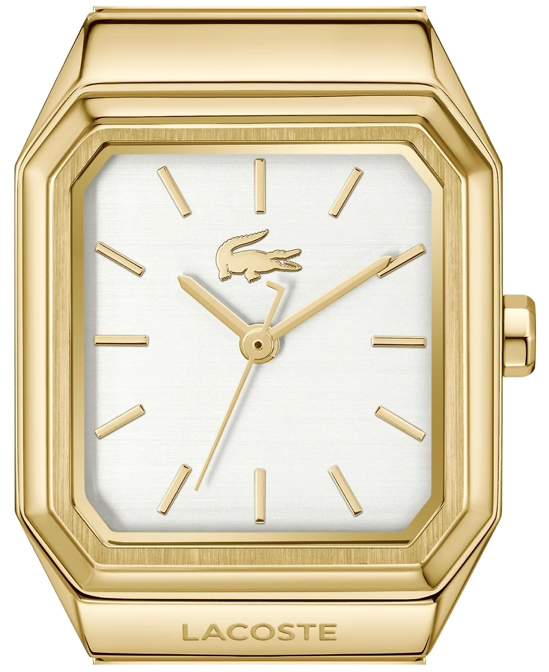 Lacoste Women's Rene Gold Tone Stainless Steel Mesh Bracelet Watch, 23x30.8mm