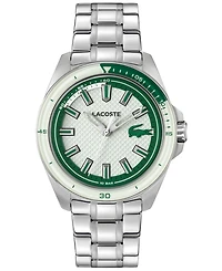 Lacoste Men's Capbreton Silver Tone Stainless Steel Bracelet Watch, 43mm