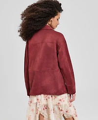 And Now This Women's Faux Suede Whipstitch Jacket, Macy's Exclusive