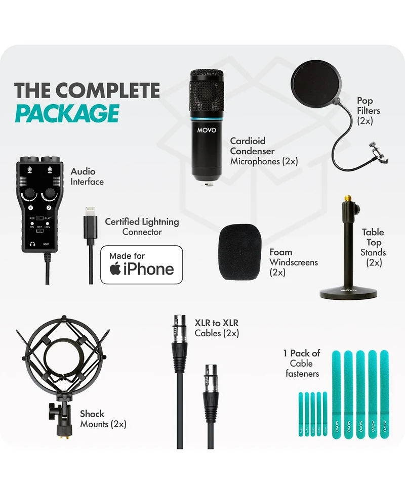 Movo iPhone Podcast Equipment Bundle