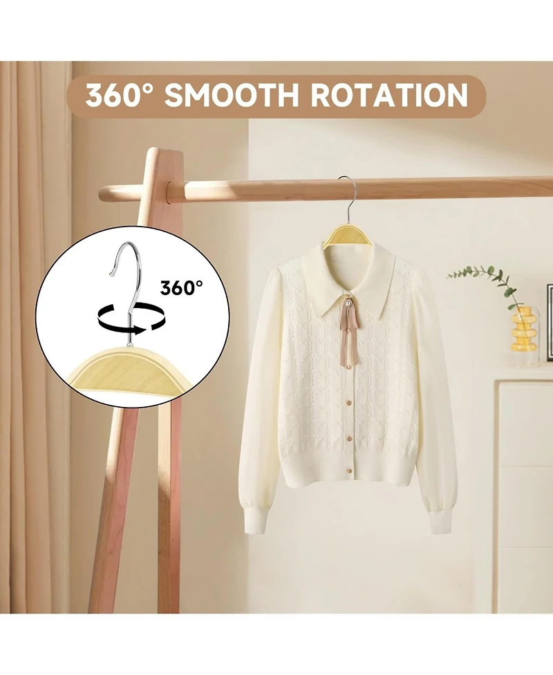 BP4U Premium Wooden Clothes Hangers