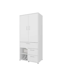 Fm Furniture Care Free Multi-Storage Wardrobe with Rod and Shelving