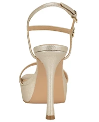 Guess Womens Hendora Leather Platform Stiletto Dress Sandals