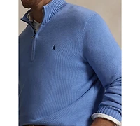 Polo Ralph Lauren Men's Big & Tall Cotton Quarter-Zip Sweater