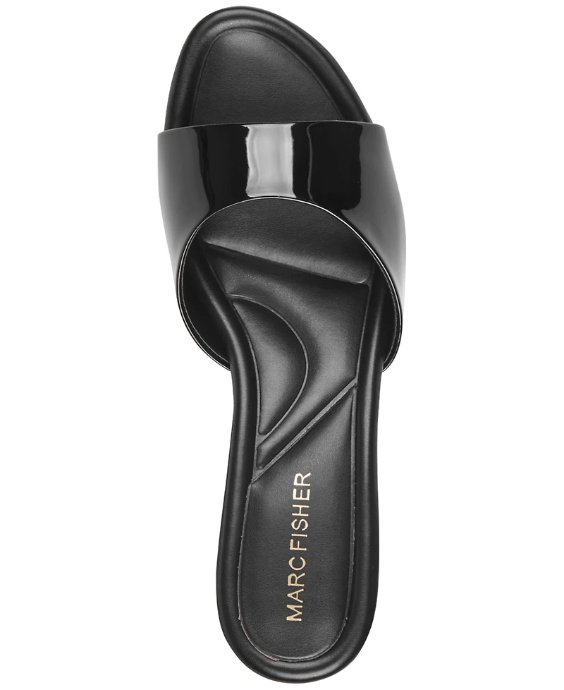 Marc Fisher Women's Sagi Slip-On Kitten Heel Dress Sandals