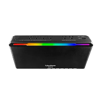 CyberPower 7-Outlet Ups Surge Protector with Usb Ports and Rgb Lighting
