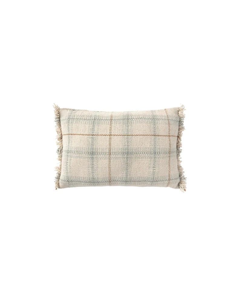 Lorena Canals Cotton and Wool Handloom Cushion, 10" x 1'4"