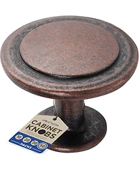 Lifemaster 50pcs 1-1/4″ Kitchen Cabinet Knobs, Oil Rubbed Bronze Zinc Alloy Handles, Modern Design, Rust-Proof with 100 Screws Included.