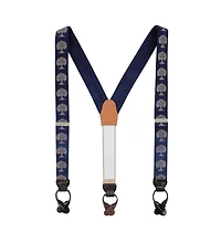 Trafalgar Men's Heritage Oak Tree Novelty Silk Button End Suspenders