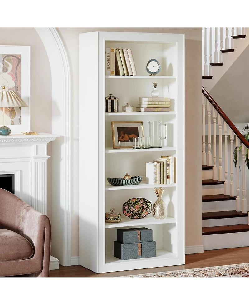 Tribesigns 75" Tall Bookcase, 6-Tier Modern Bookshelf Open Display Storage Shelves, Floor Standing Large Book Shelf